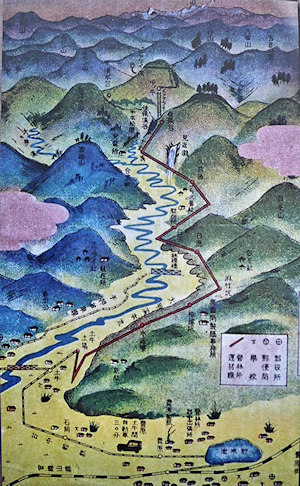 八仙山林場運材森林運輸鐵路路線圖