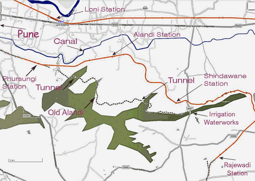 Map of Shindawane Rajewadi Meter Gauge