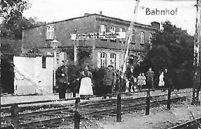 Postkarte vom Bahnhof Polz 1915